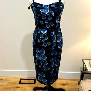 Bronx and Banco Navy Floral Sequined Dress